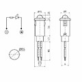 Индикатор Ø8 12В с проводом желтый LED (WL-04)  REXANT