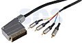 Шнур SCART Plug - 4RCA Plug   1,5М (GOLD)- метаl 