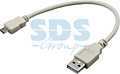 Шнур USB 2.0 (гн.USB А- штMini USB) 0,2м 