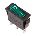 Выключатель клавишный 250V 15А (3с) ON-OFF зеленый с подсветкой (RWB-404, SC-791, IRS-101-1C) REXANT