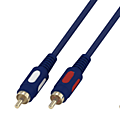 Шнур 2 RCA - 2 RCA, 5м, черный, Gold REXANT