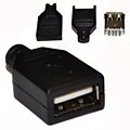 Гнездо кабельное USB под пайку
