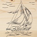 Доска для выжигания «Корабль Парусник», 150х150мм, 1 шт., пакет REXANT