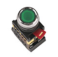 Кнопка ABLFS-22 зеленая d22mm неон 240В 1з+1р ИЭК BBT30-ABLFS-K06