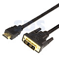 Шнур  HDMI - DVI-D  gold  2М  с фильтрами  REXANT